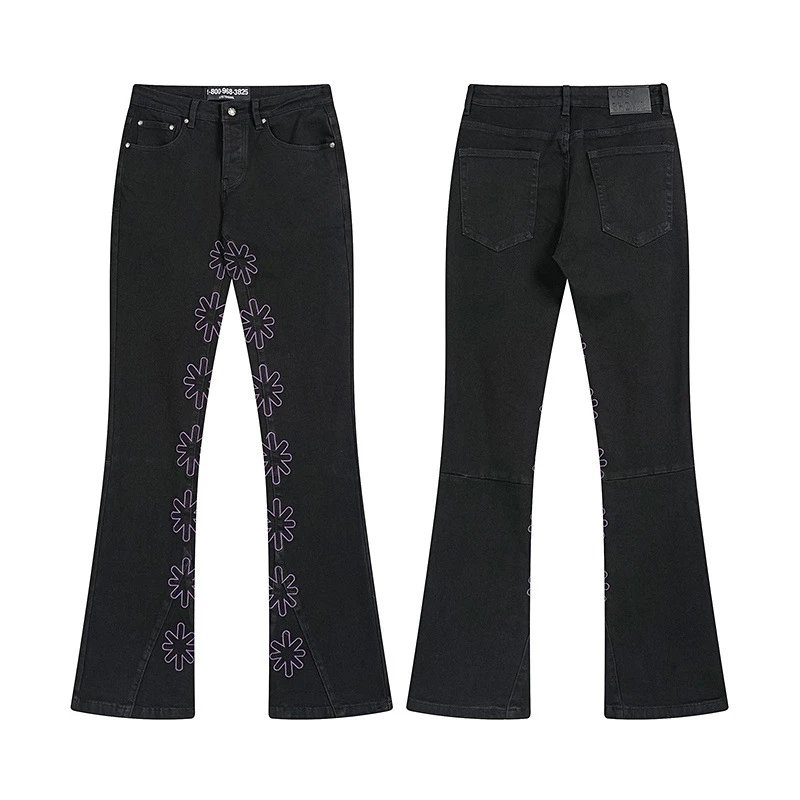Amiri Logo Print Distressed Slim Fit Jeans - 9