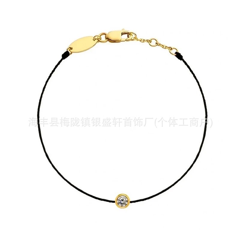单钻全绳手链【黑色-金色】