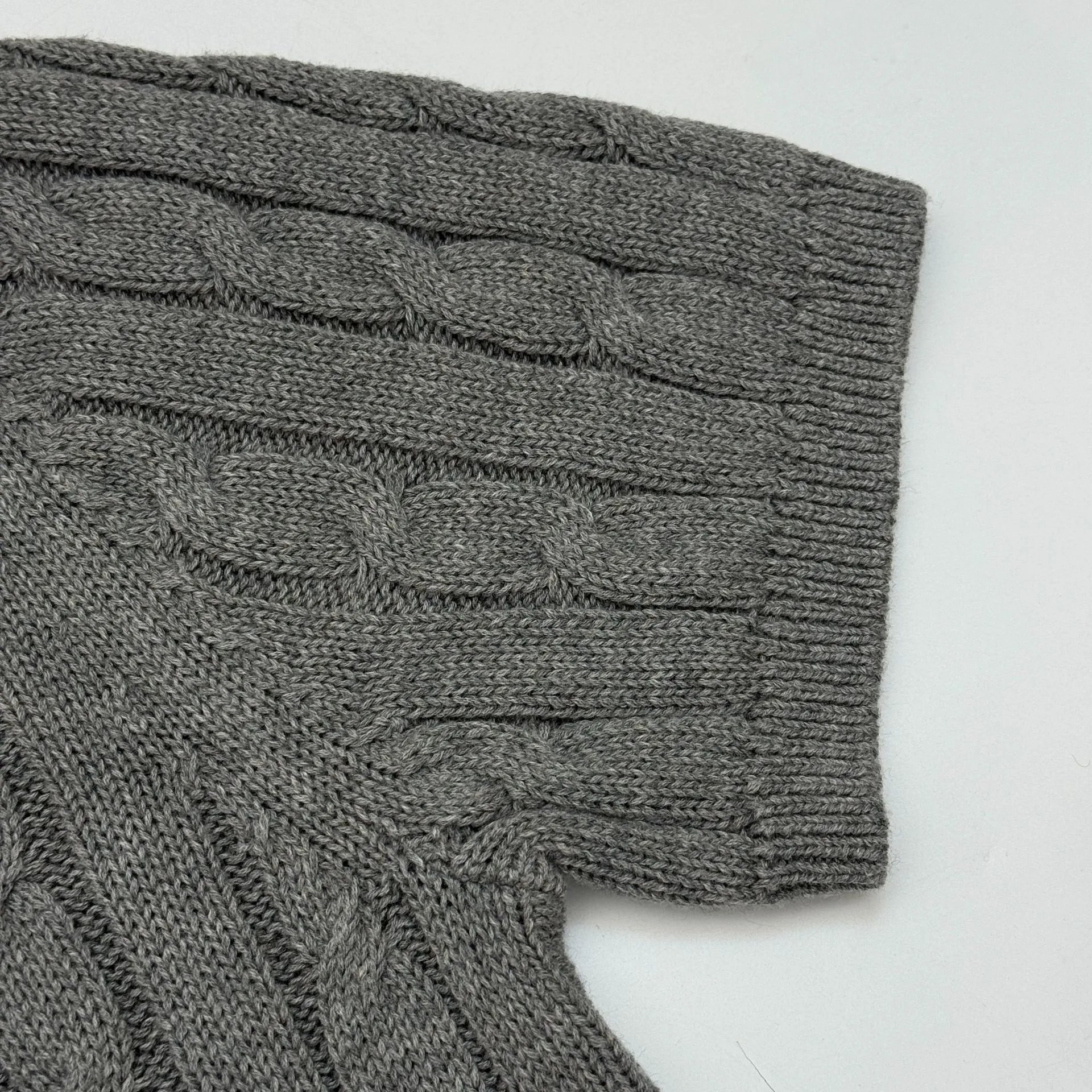 Fred Perry Cable Knit Polo Olive Green Polo Shirt - 18