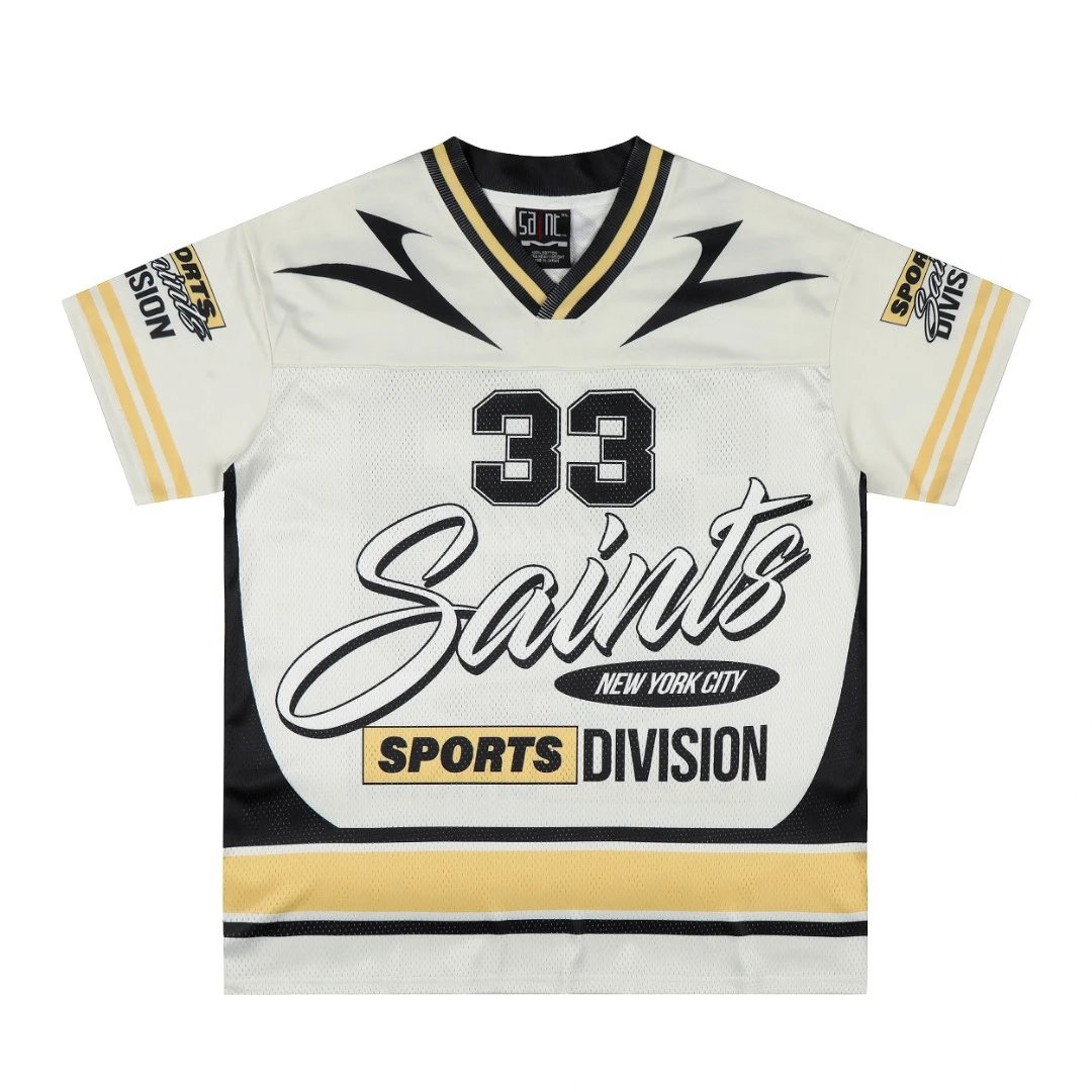 Design Saint FC Yellow Green V-Neck Jersey - 4