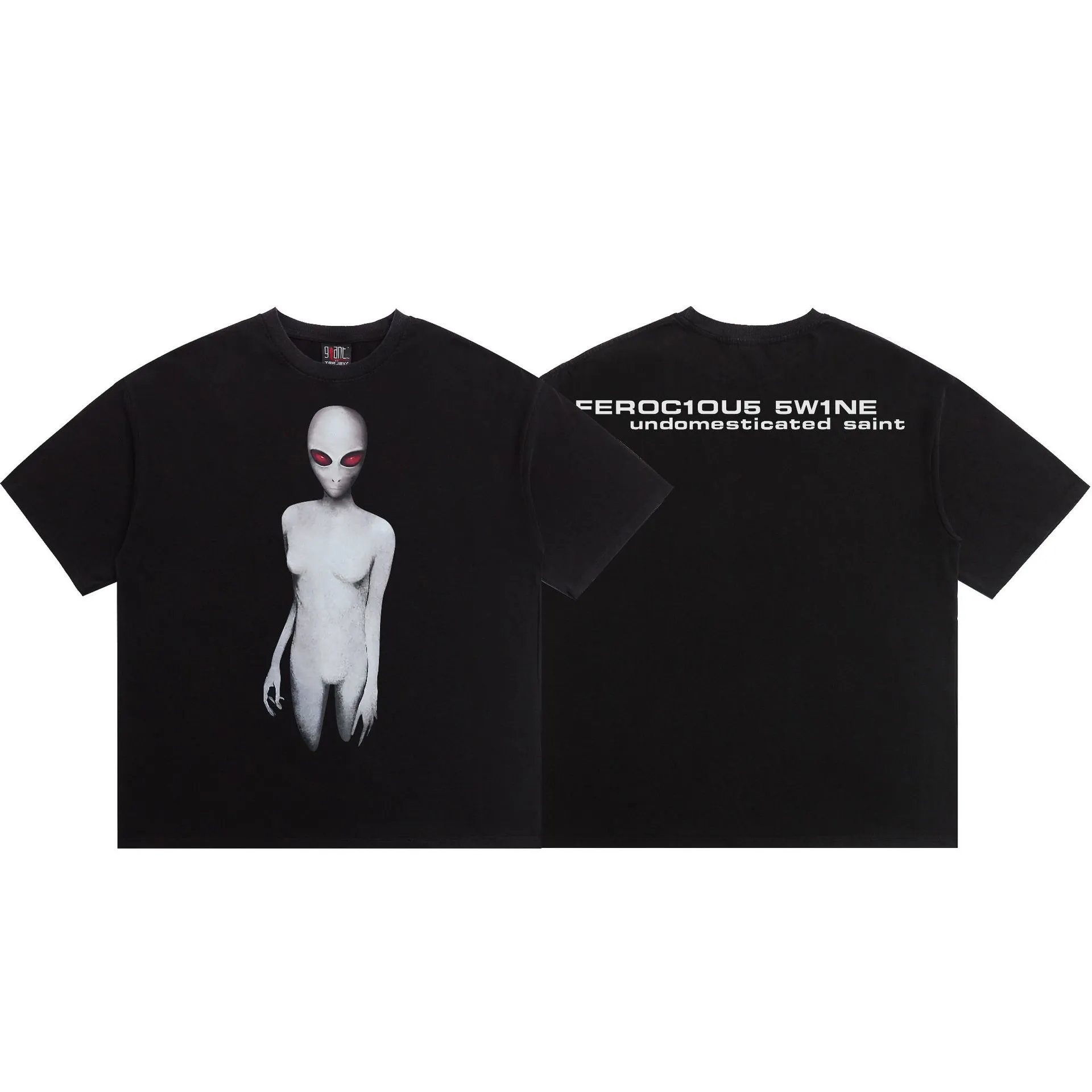 Design Alien Graphic T-Shirt Black - 1