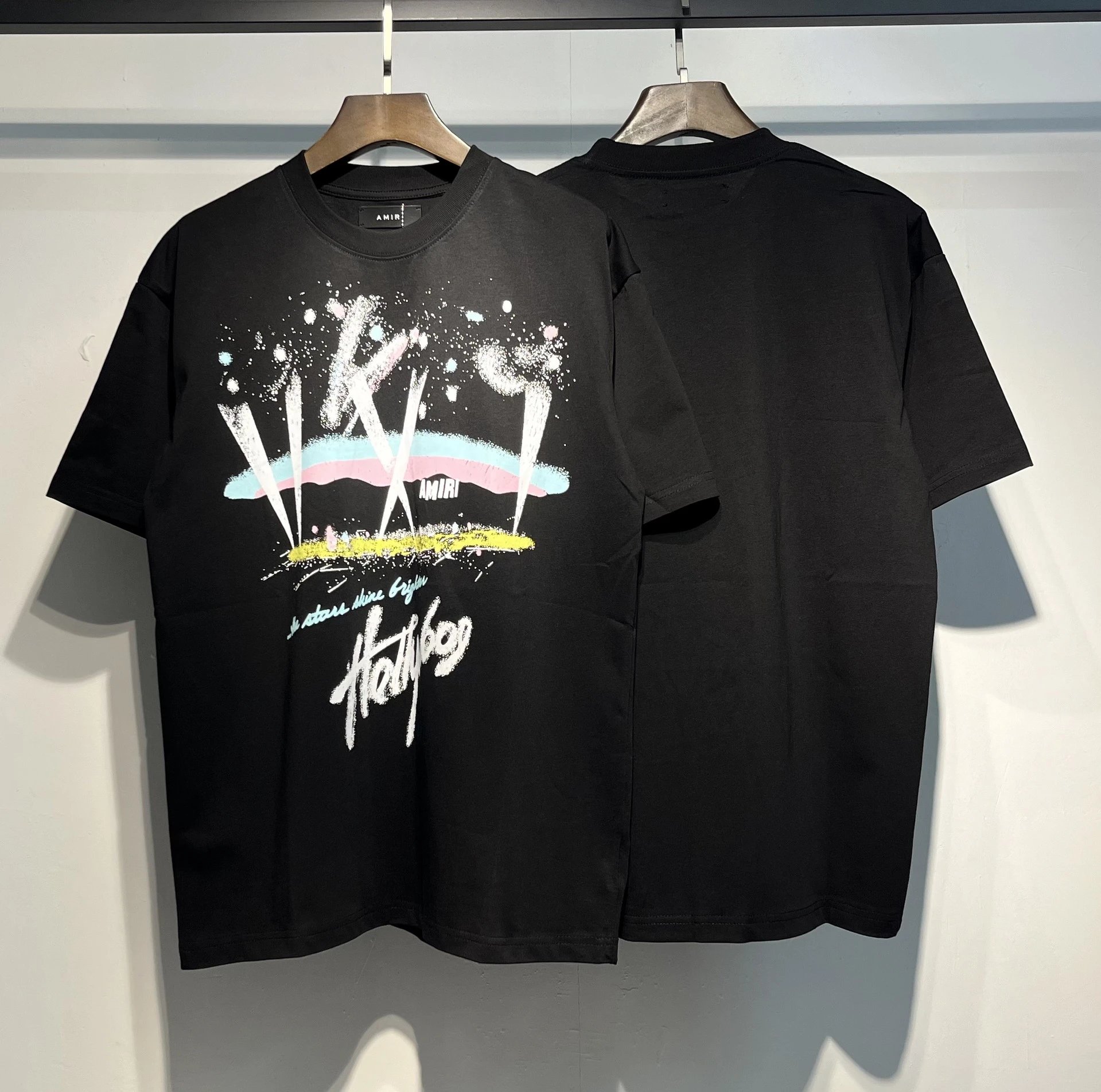 Amiri AMIRI Logo Print Black T-Shirt - 18