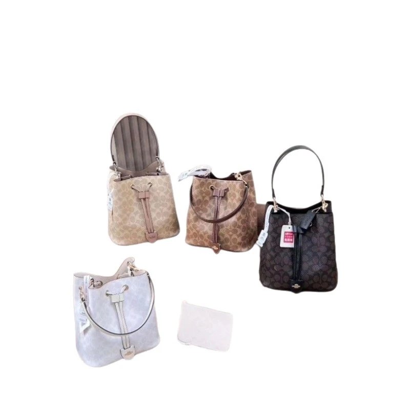 Coach Bucket Bag Beige Signature Canvas Handbag - 4