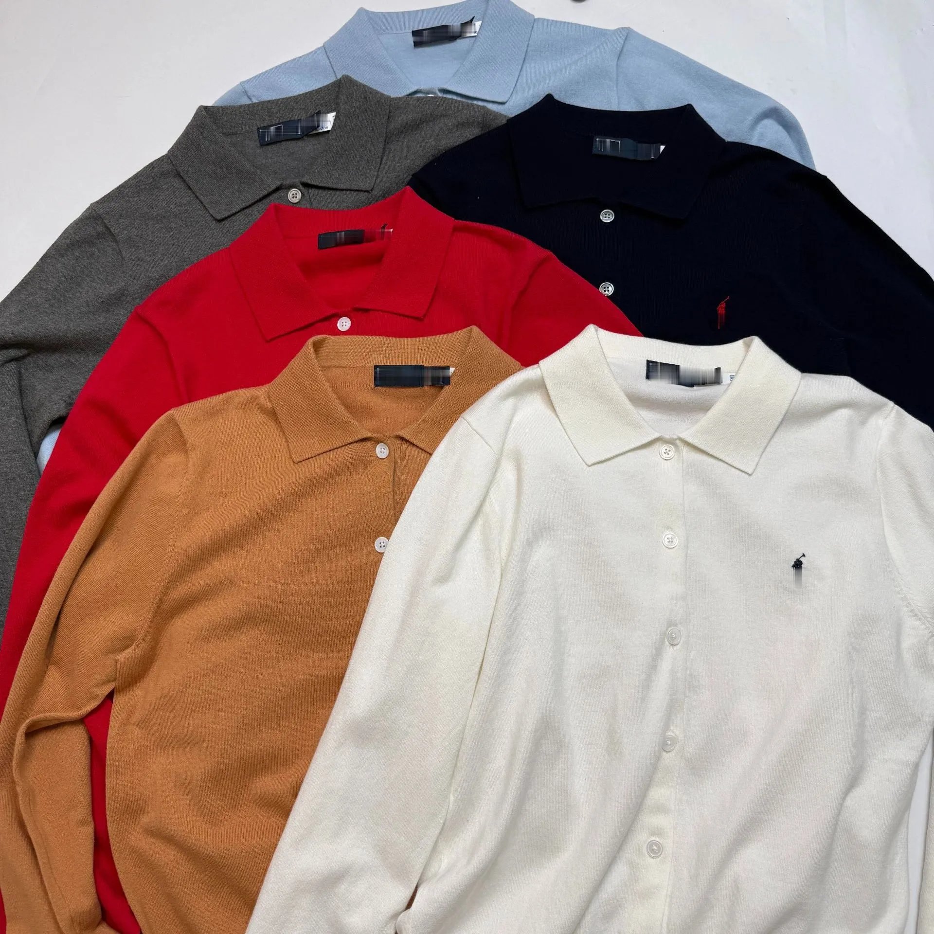 Polo Ralph Lauren Knit Polo Cardigan Gray Sweater - 6