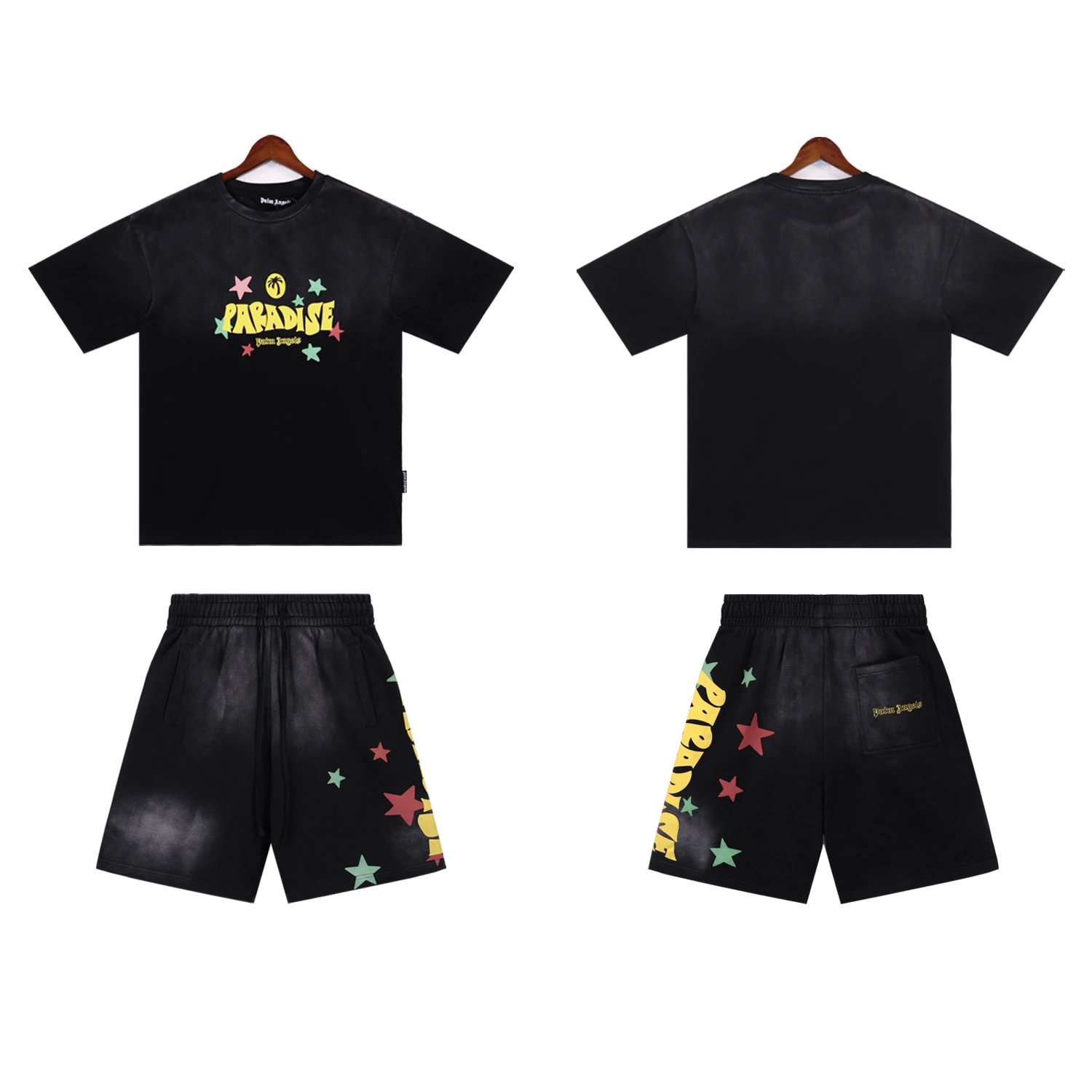 Palm Angels Paradise Print Pink Tie-Dye Set - 5