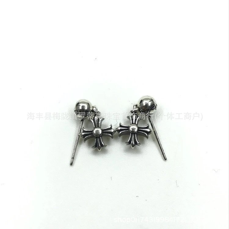 Design Floral Scroll Stud Earrings Silver Jewelry - 14