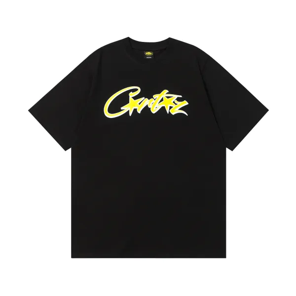 Corteiz Script Logo Black T-Shirt - 1