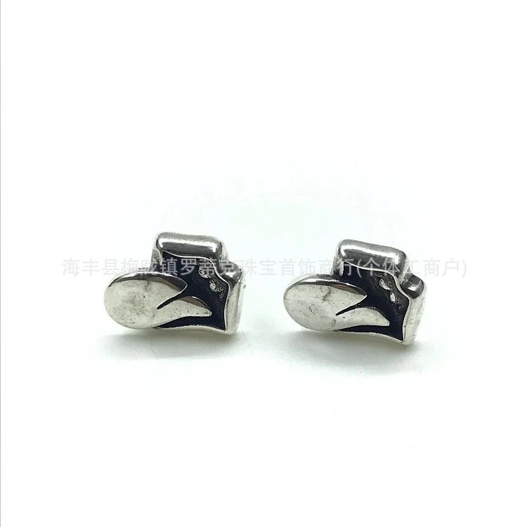 Design Floral Scroll Stud Earrings Silver Jewelry - 19