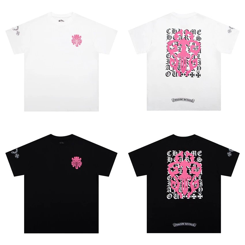 Chrome Hearts Logo Embroidered Black T-Shirt - 12