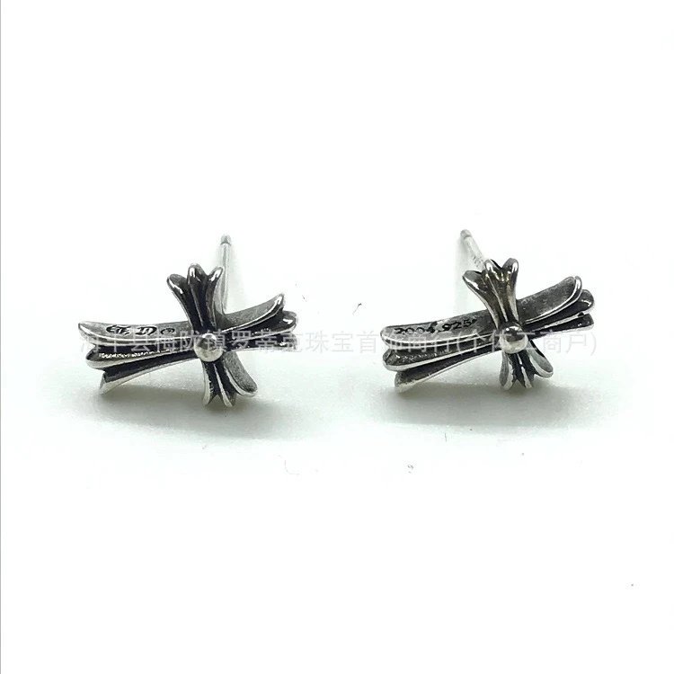 Design Floral Scroll Stud Earrings Silver Jewelry - 34