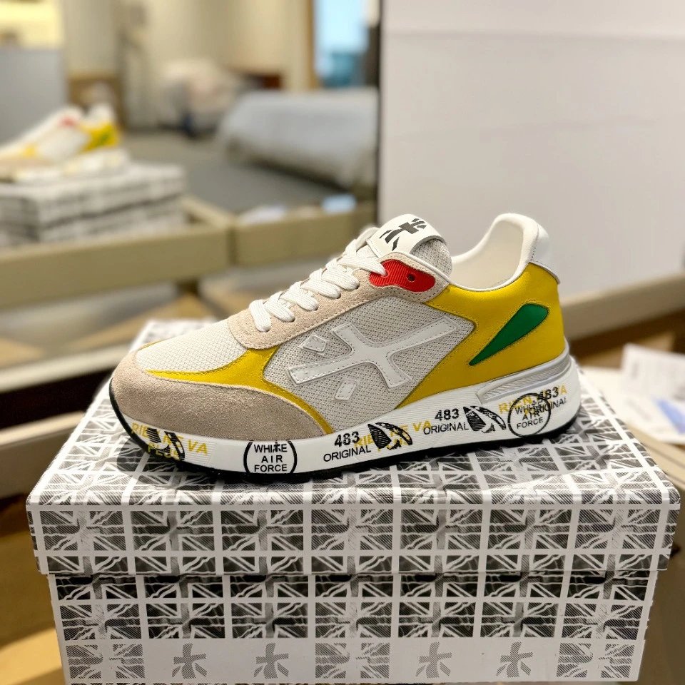 Premiata Sneakers Low-Top Lace-Up Logo with Graphic-Print Sole image 3