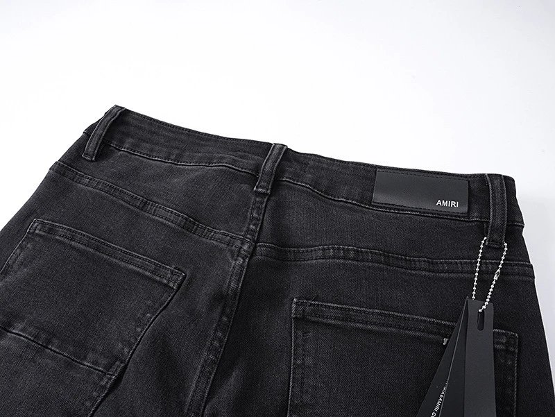 Amiri Logo Print Distressed Slim Fit Jeans - 3