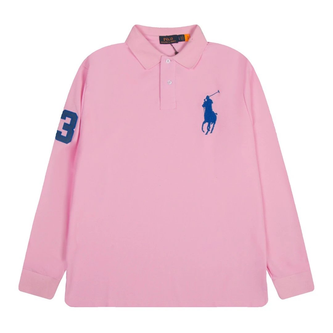 Polo Ralph Lauren Big Pony Long Sleeve Polo White Tops Polo - 9