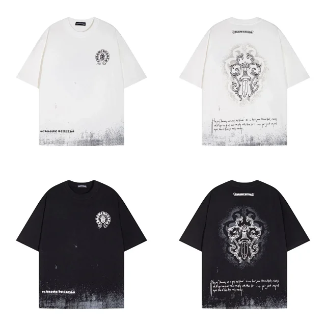 Chrome Hearts T-Shirts Short-Sleeve Cross Graphic T-Shirt product detail image 4