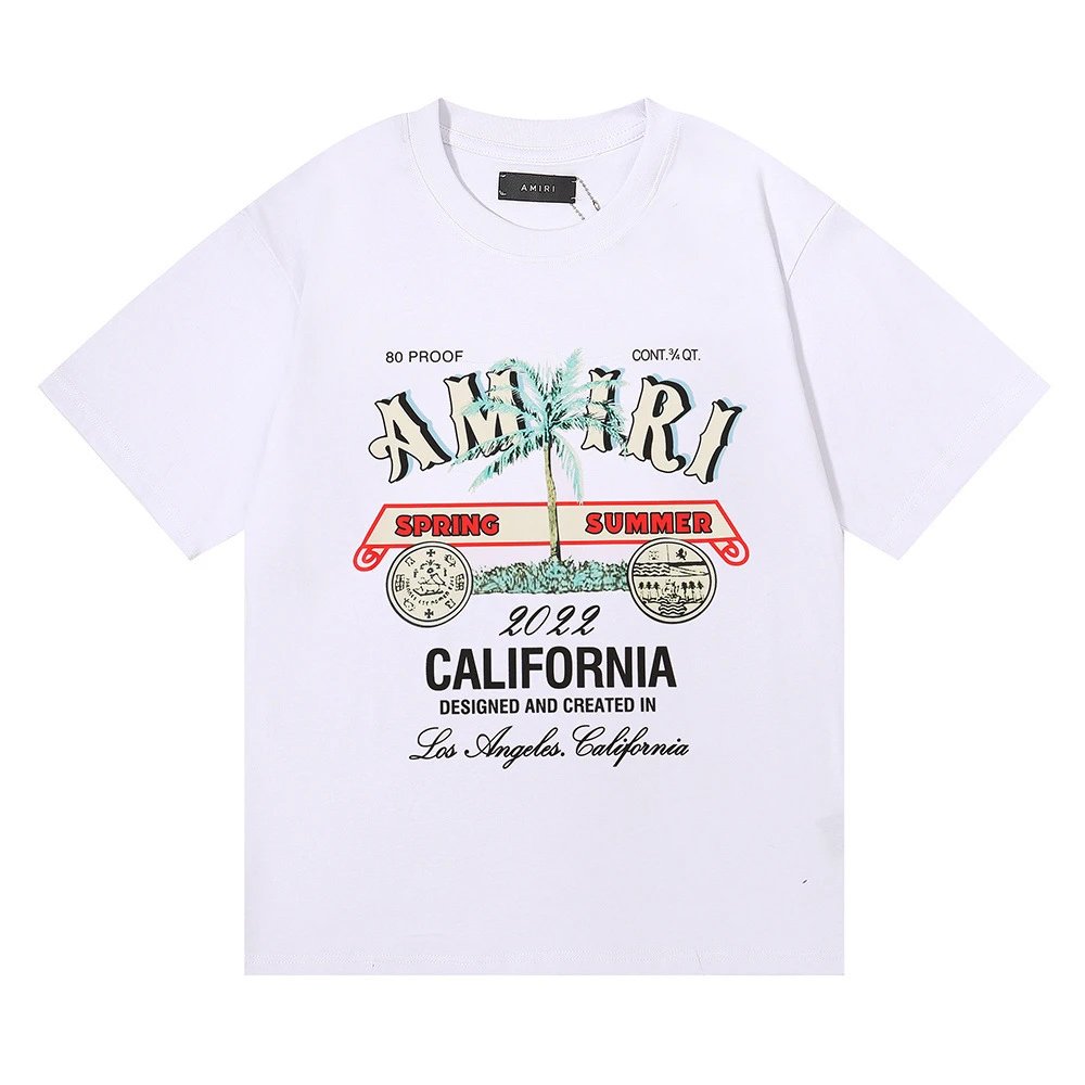 Amiri Palm Tree Crest White T-Shirt - 28