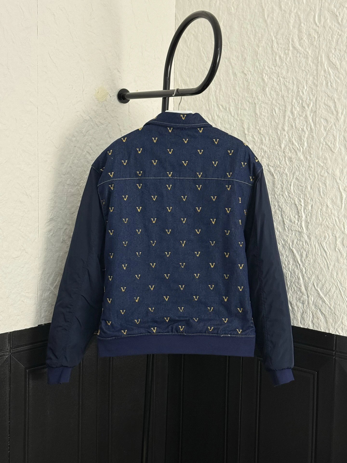 Denim Tears V-Embroidered Denim Jacket Navy - 3