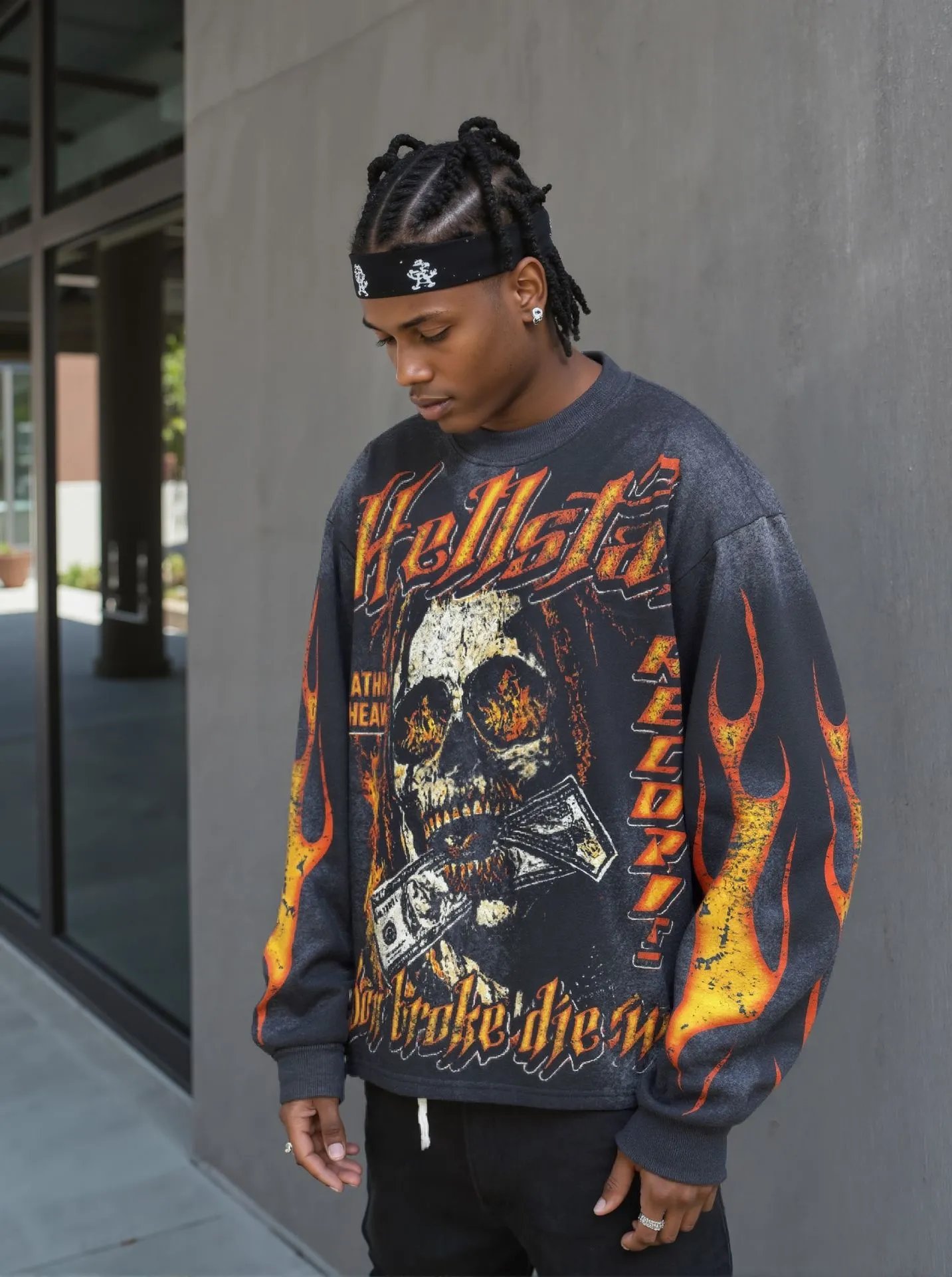 Hellstar Flame Mesh Jersey Black Pink Purple - 4