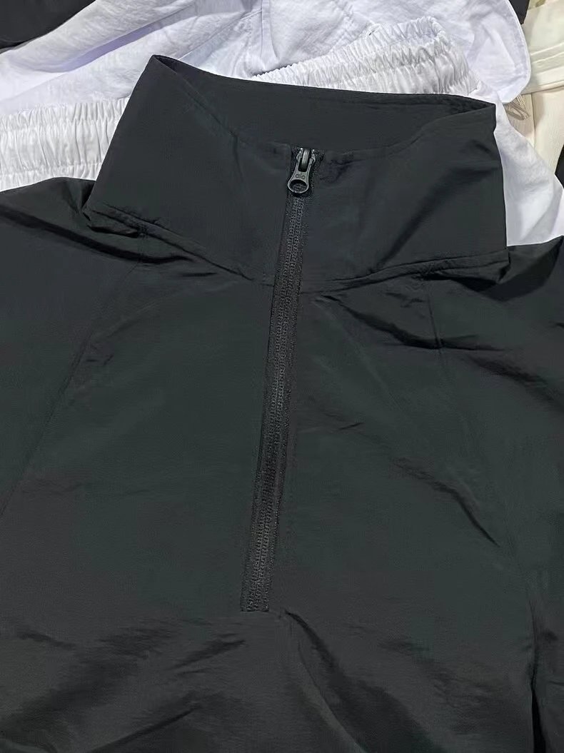 Alo Windbreaker Jacket and Shorts Set White Activewear - 11