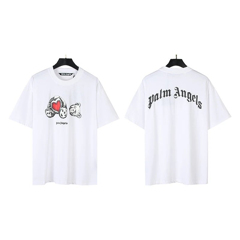 Palm Angels Logo Print White T-Shirt - 25
