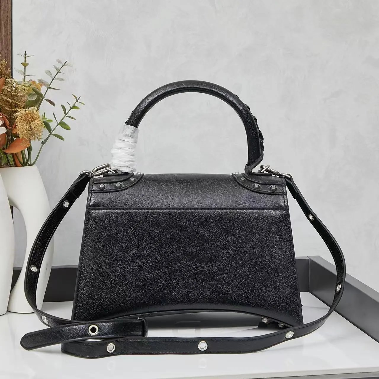 Balenciaga Le Cagole Mini White Leather Handbag - 5