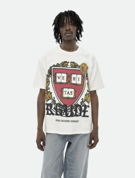 Rhude Harvard Crest White T-Shirt - 6
