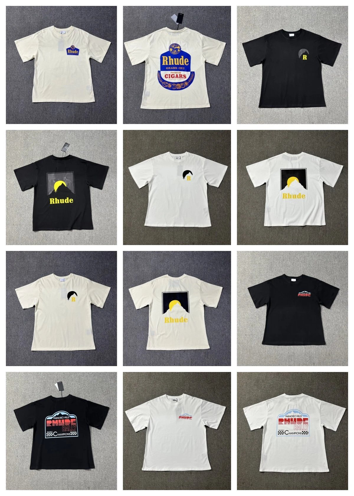 Rhude Mountain Sunrise White T-Shirt - 8