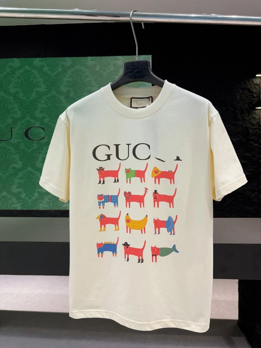 Gucci Crab Print Graphic T-Shirt Off-White - 23