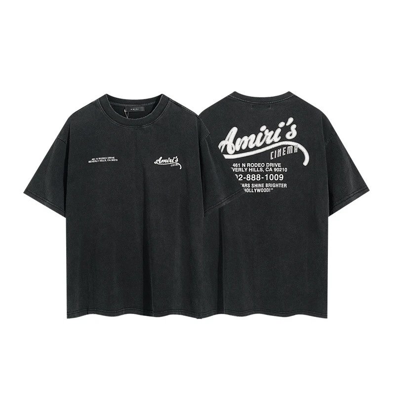 Amiri Script Logo Black Oversized T-Shirt - 5