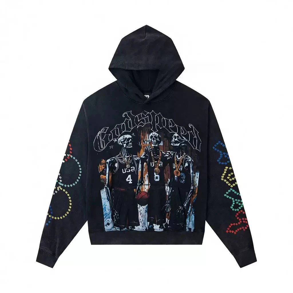Godspeed Hoodies & Sweatshirts Graphic-print pullover hoodie — G08 black