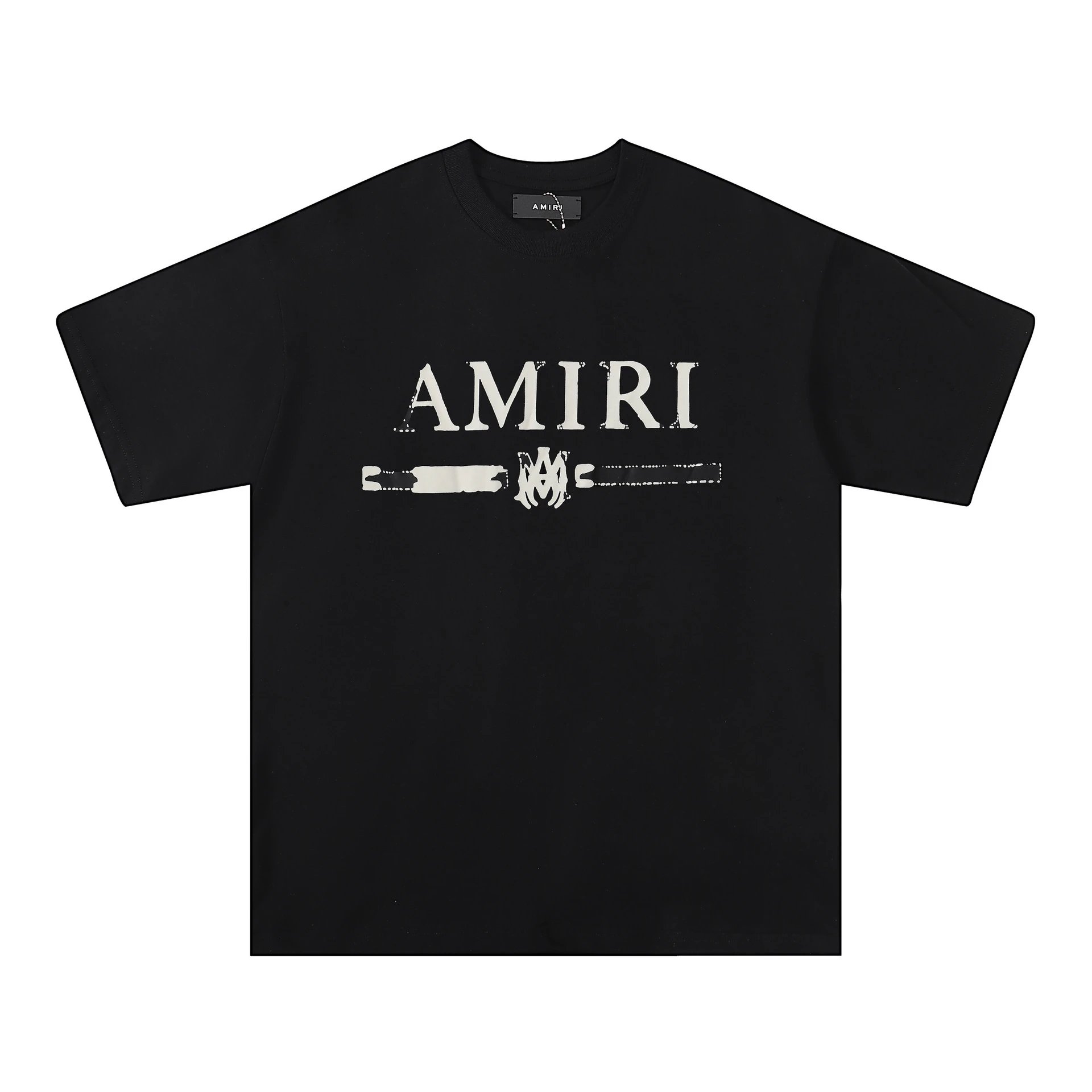 Amiri Paint Splatter Logo Black T-Shirt - 11