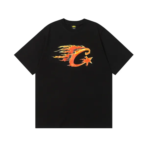 Design Flame Star Graphic T-Shirt Black - 1