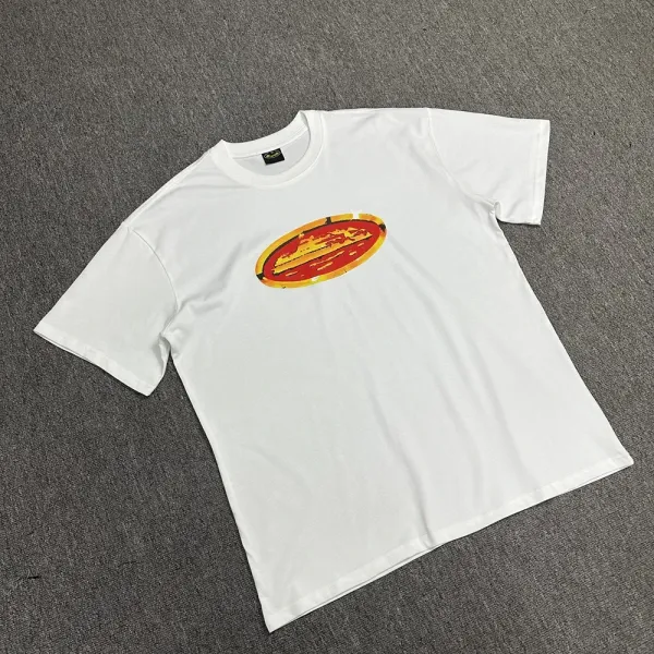Design Oval Logo Graphic White T-Shirt - 1