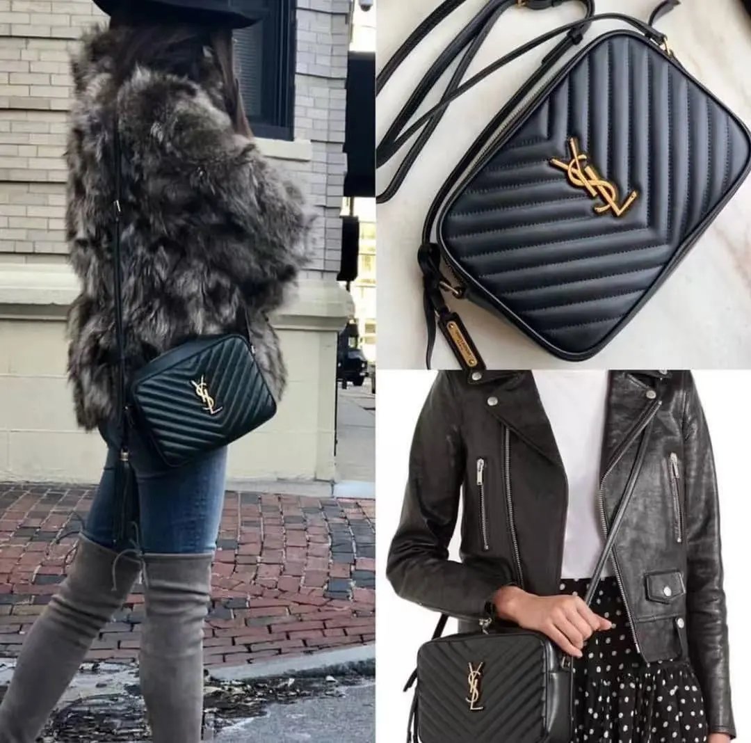 Saint Laurent Loulou Camera Bag Black Quilted Leather Crossbody Bag - 4