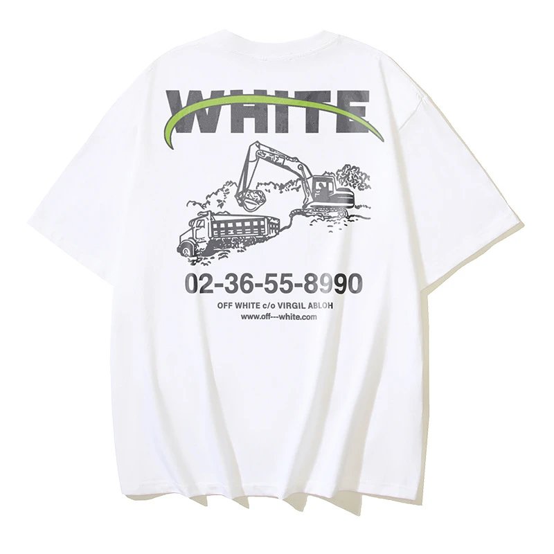 Off-White T-Shirts Short-Sleeve Graphic T-Shirt — 185 white