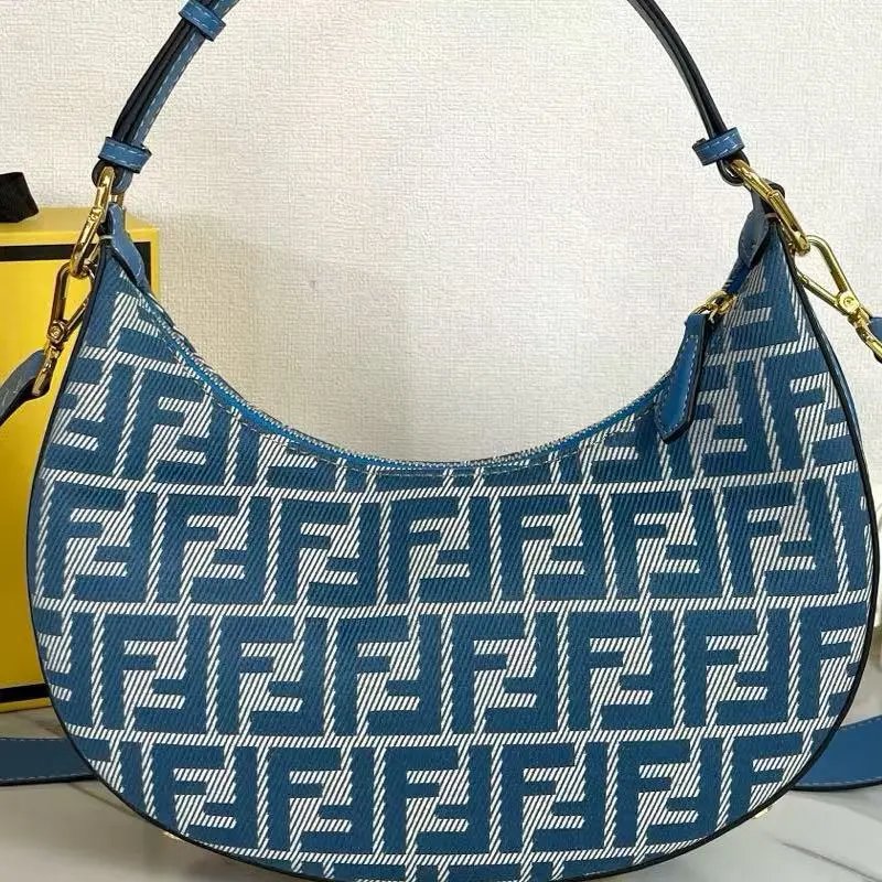 Fendi Zucca Print Orange Saddle Bag Crossbody Bags - 3