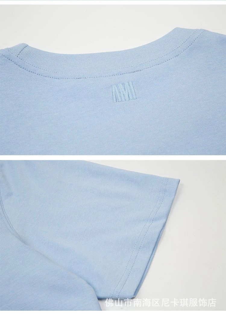 AMI Paris Heart Key T-Shirt Navy - 6