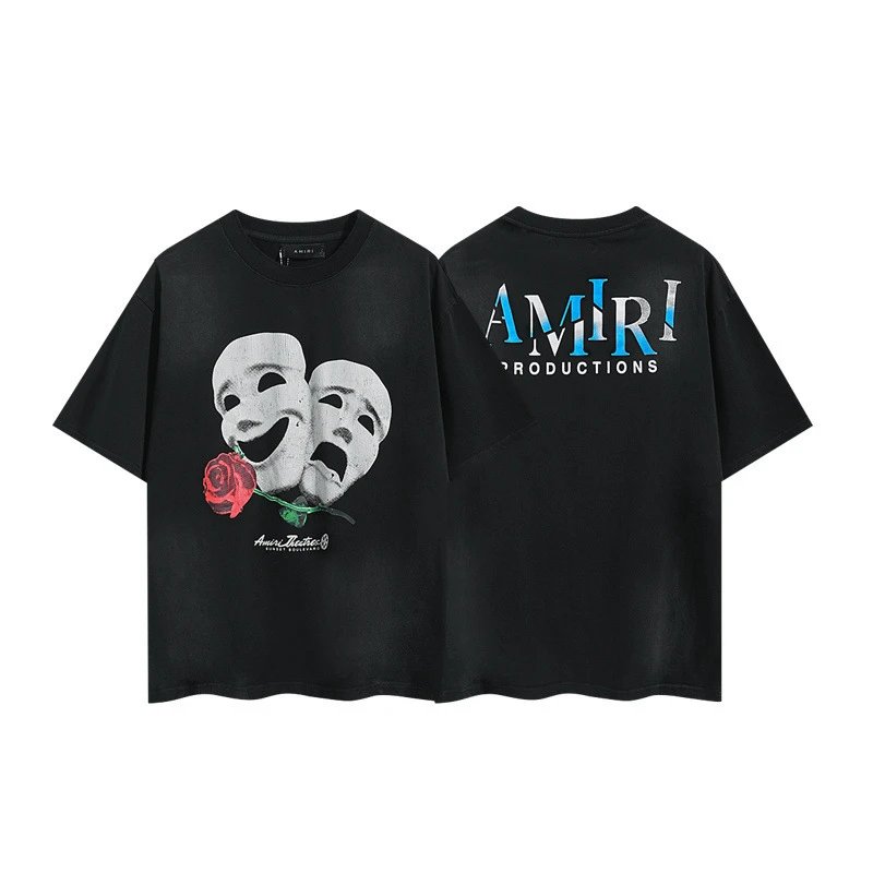 Amiri Script Logo Black Oversized T-Shirt - 3