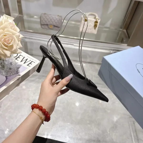 Dior Slingback Stiletto Heel Black Pointed-Toe Heels - 1