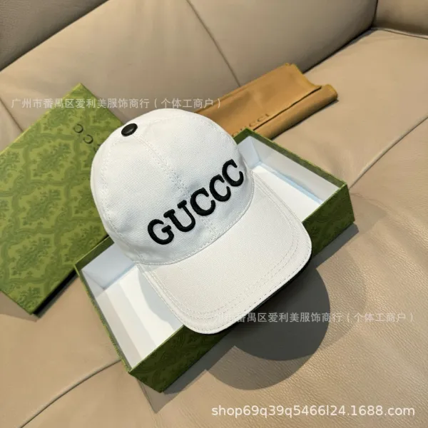 Gucci Logo Embroidered Black Baseball Cap - 5