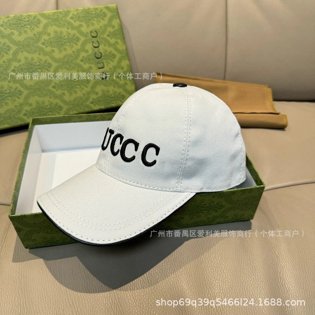 Gucci Logo Embroidered Black Baseball Cap - 6