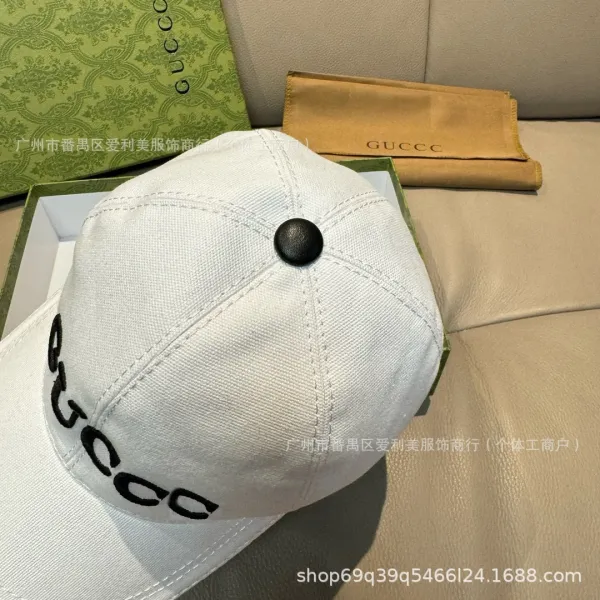 Gucci Logo Embroidered Black Baseball Cap - 10