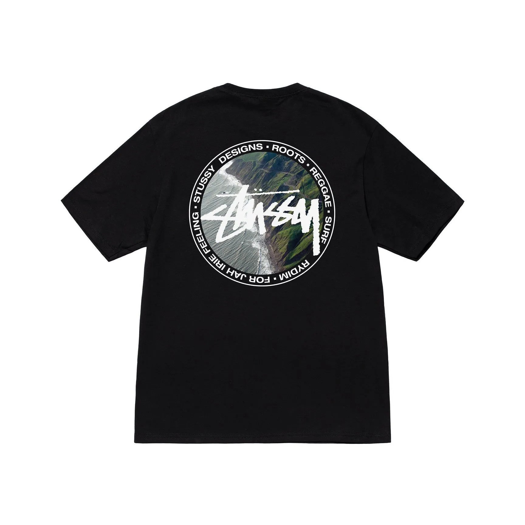 Stüssy T-Shirts Short-Sleeve Logo Graphic T-Shirt — Black [Landscape]