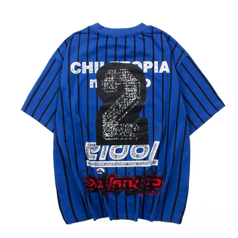 Design Tonal Striped Football Jersey Red White - 19