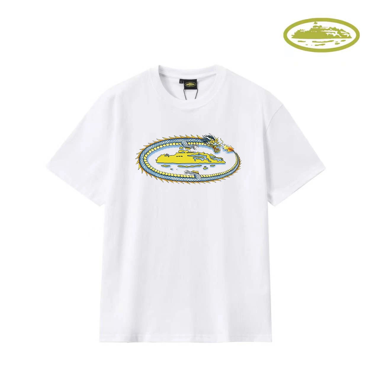 Design Dragon Island Graphic T-Shirt White - 1