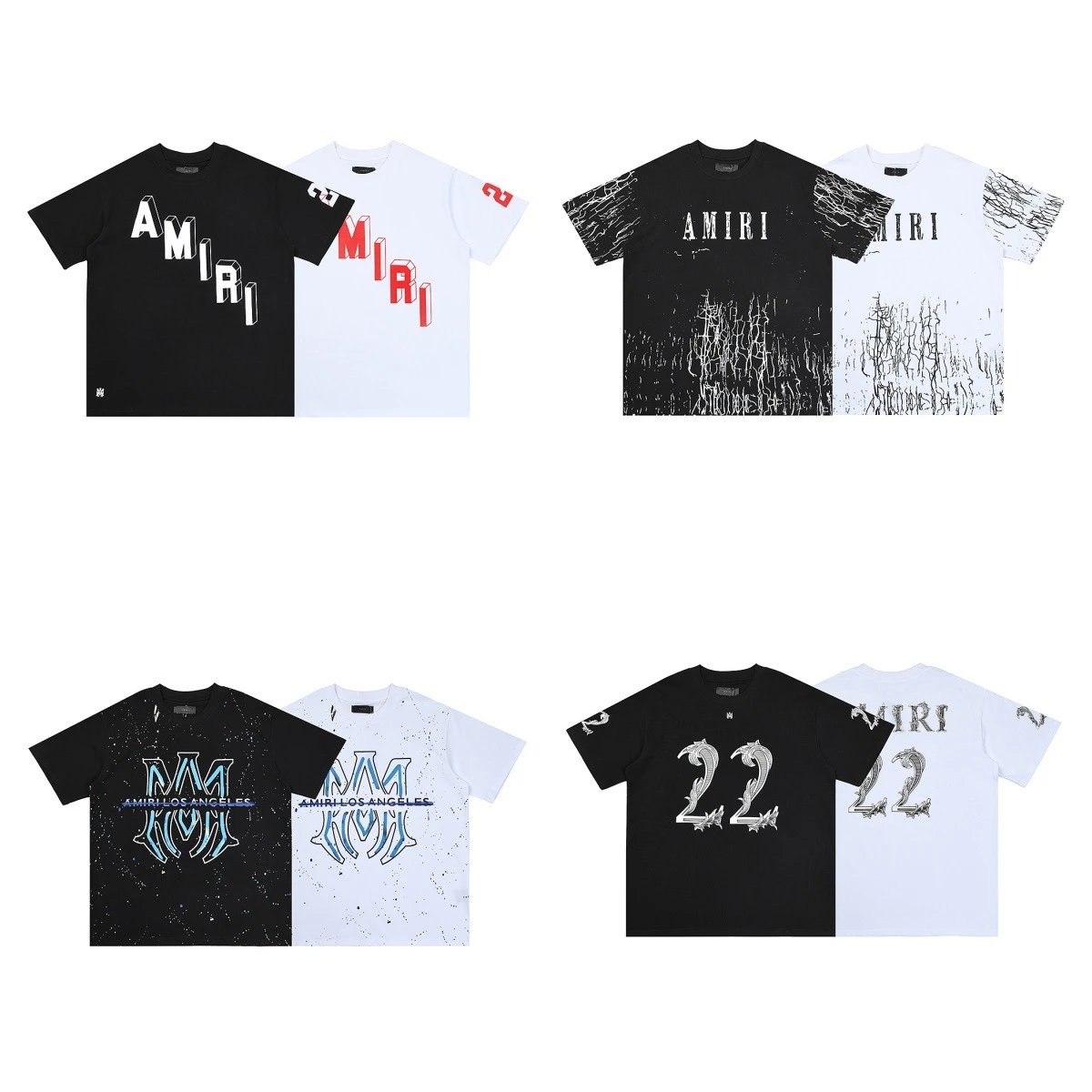 Amiri Logo Black Whi
