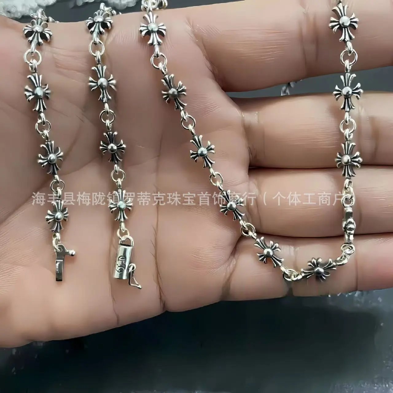 Design Silver Chain Link Necklace with Lobster Clasp Jewelry - 5