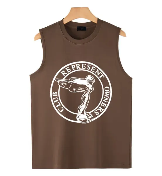 Represent Club Owners Brown Sleeveless Vest Vest Top - 1