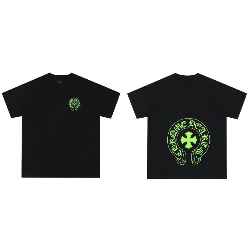 Chrome Hearts T-Shirts Short-Sleeve Cross Graphic T-Shirt — 6015 black