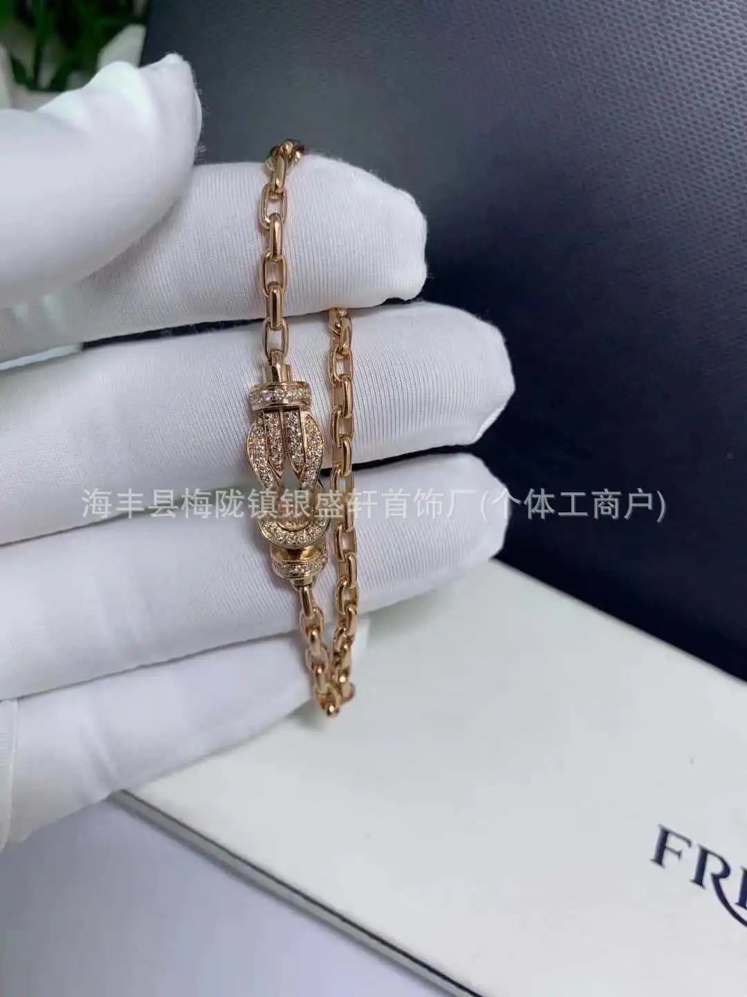 FRED Force 10 Bracelet Set Rose Gold and White Gold with Diamonds Bracelets Jewelry - 3