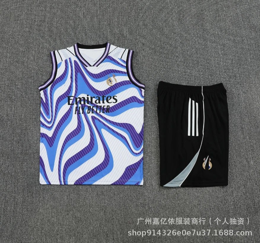 Design Coca-Cola x CyborgFit Cyberpunk Graphic Vest Top and Shorts Set Black / Blue Sets - 19